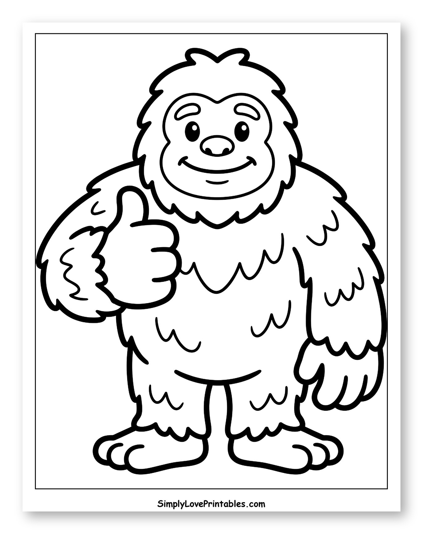 Friendly Bigfoot Giving a Thumbs Up