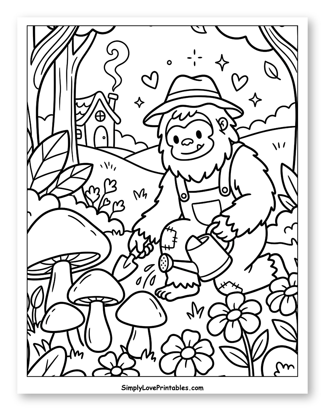 Friendly Bigfoot Tending His Garden