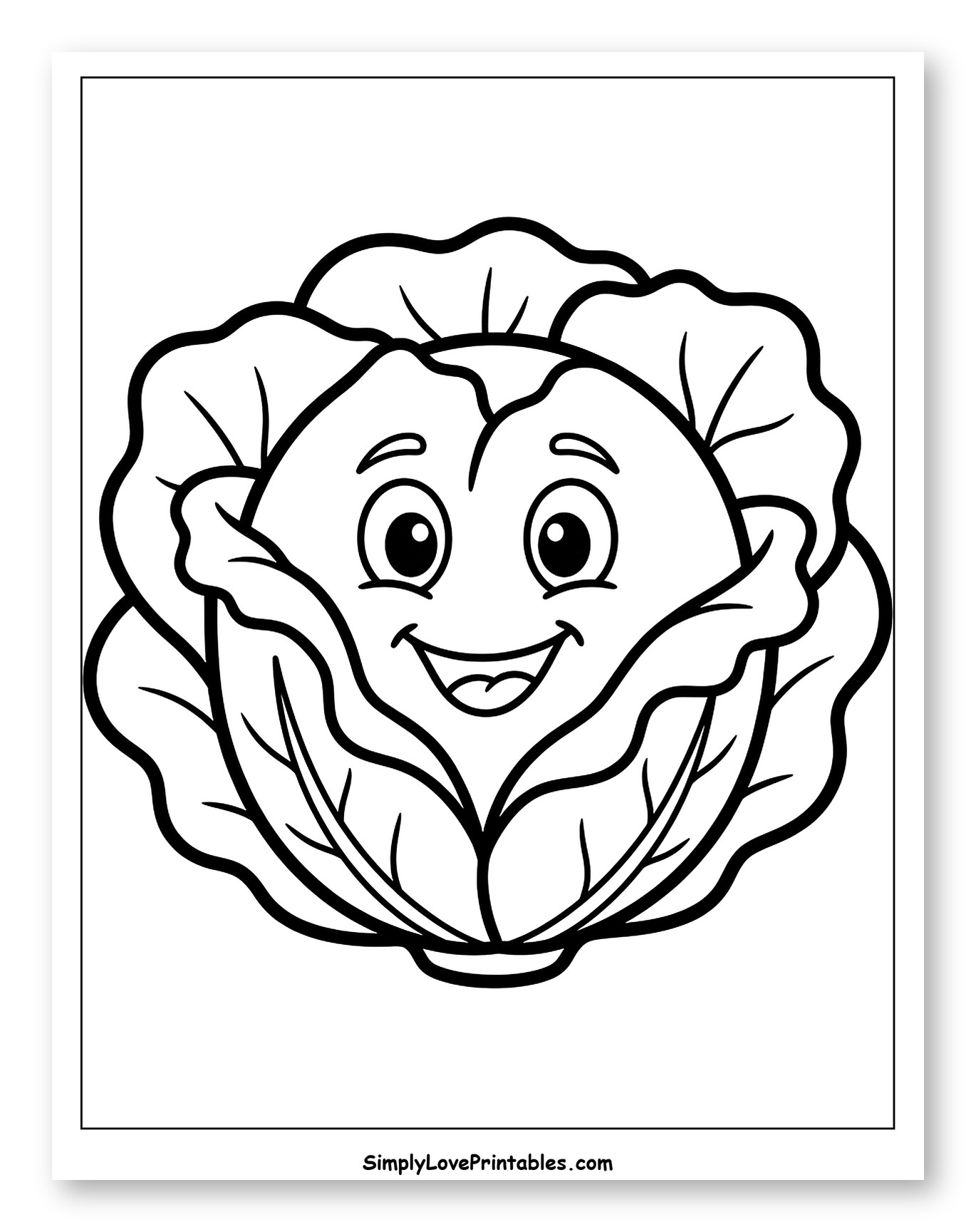 Friendly Cabbage with Big Smile
