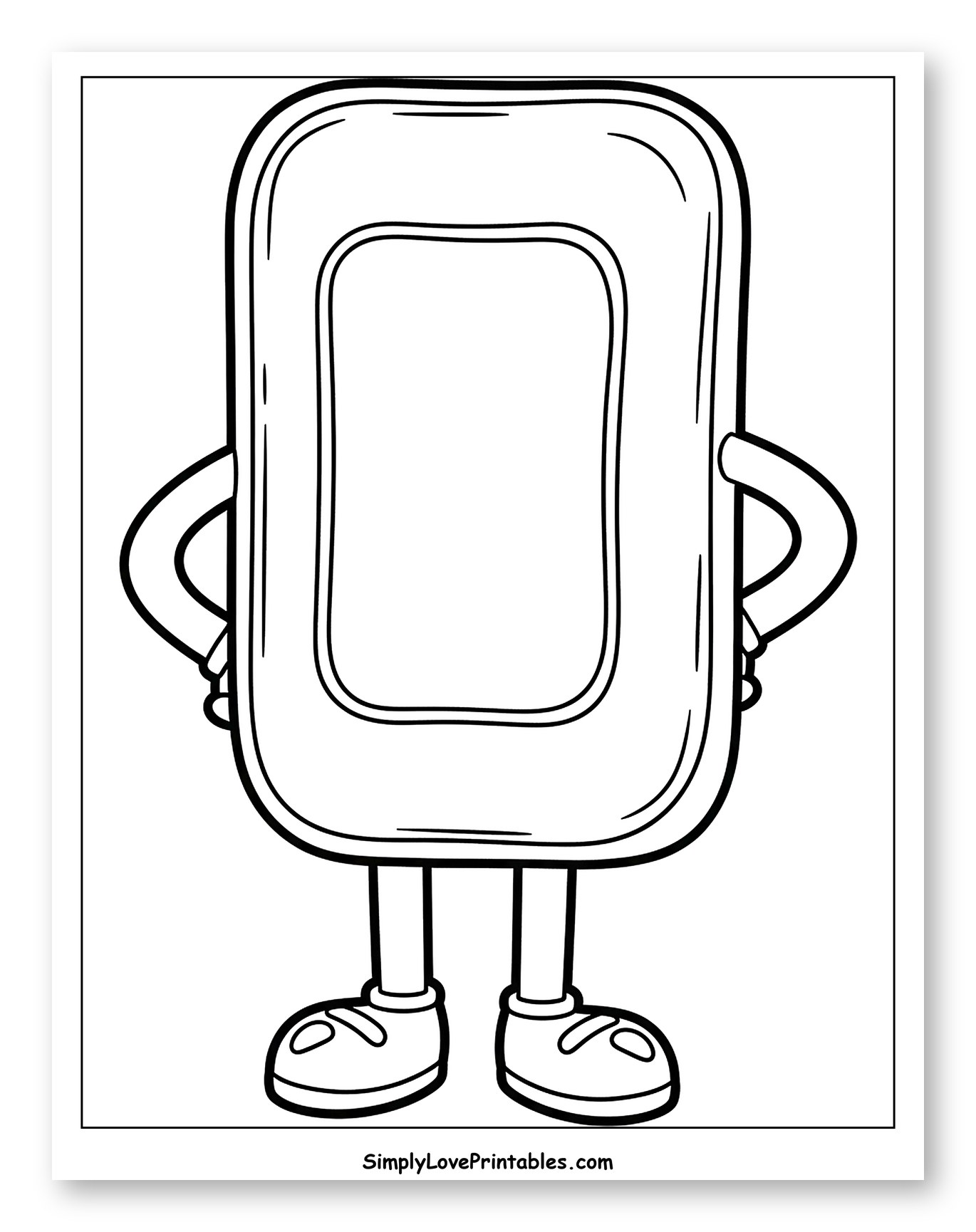 Friendly Cartoon Soap Bar Character Coloring Sheet for Toddlers