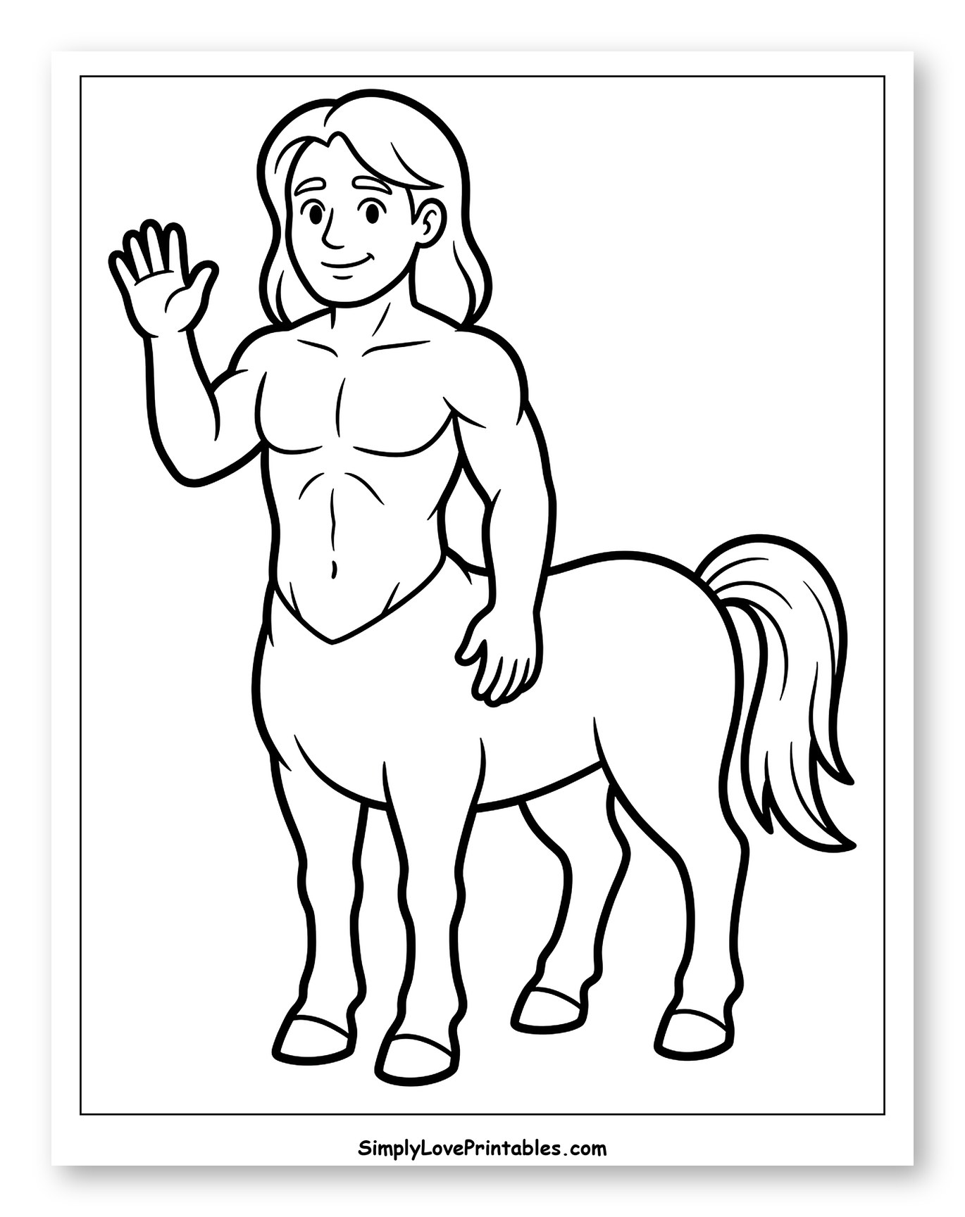 Friendly Centaur Waving Hello