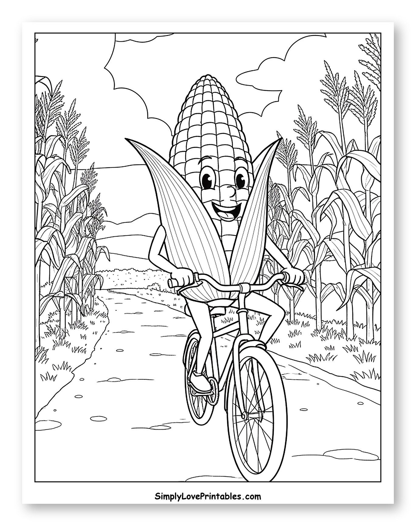 Friendly Corn on a Bicycle Ride