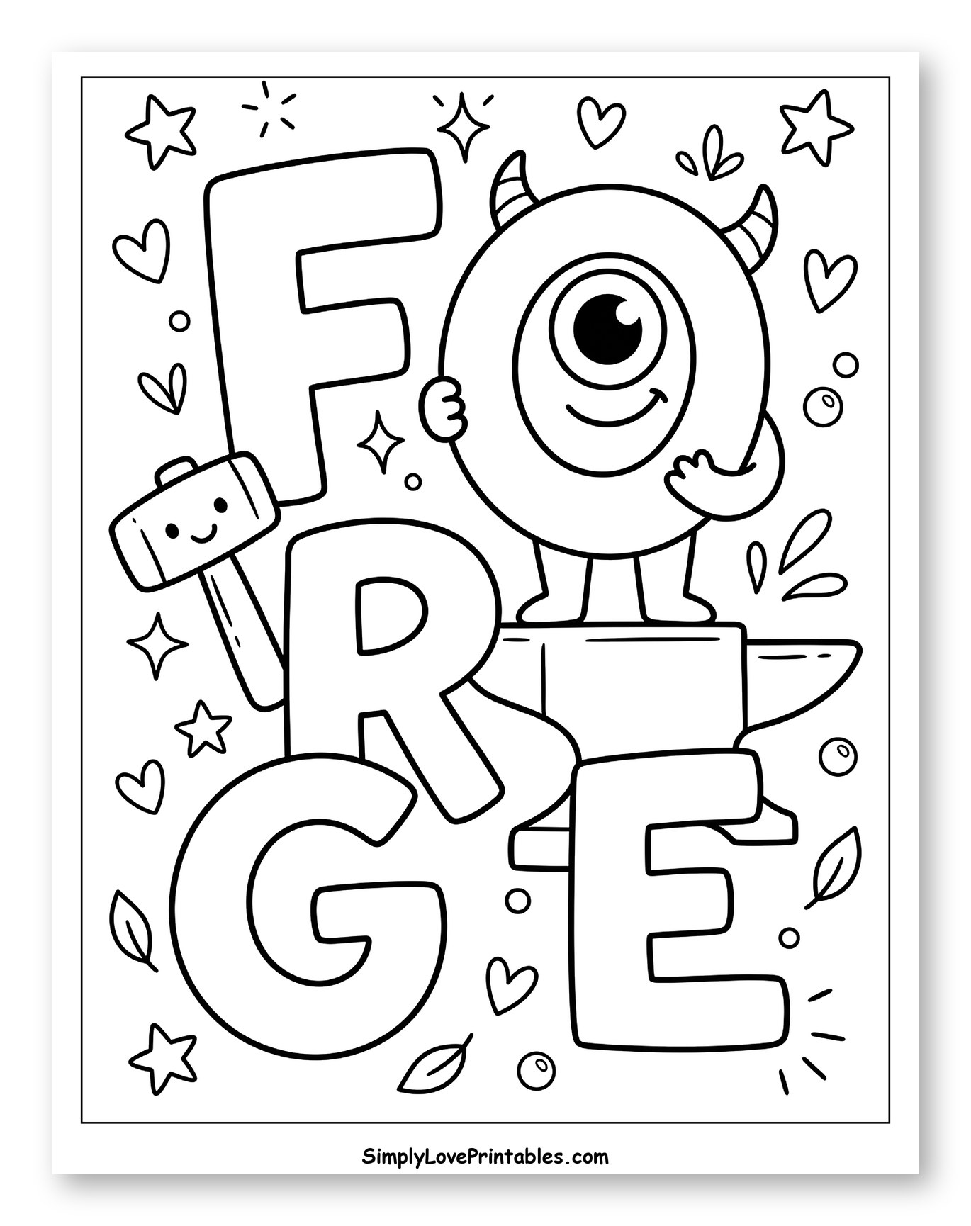 Friendly Cyclops and Hammer Spelling FORGE