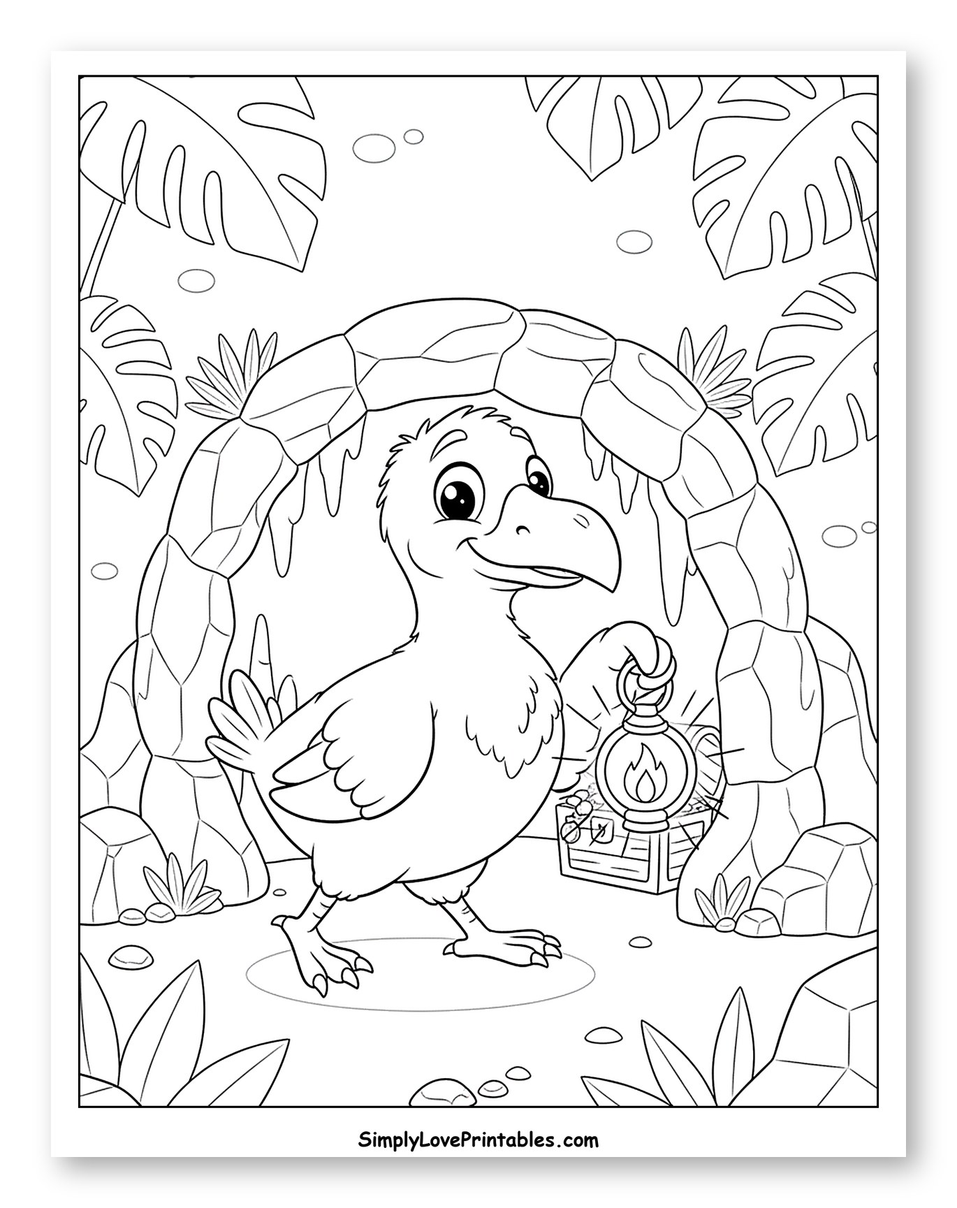 Friendly Dodo Carrying Lantern from Cave