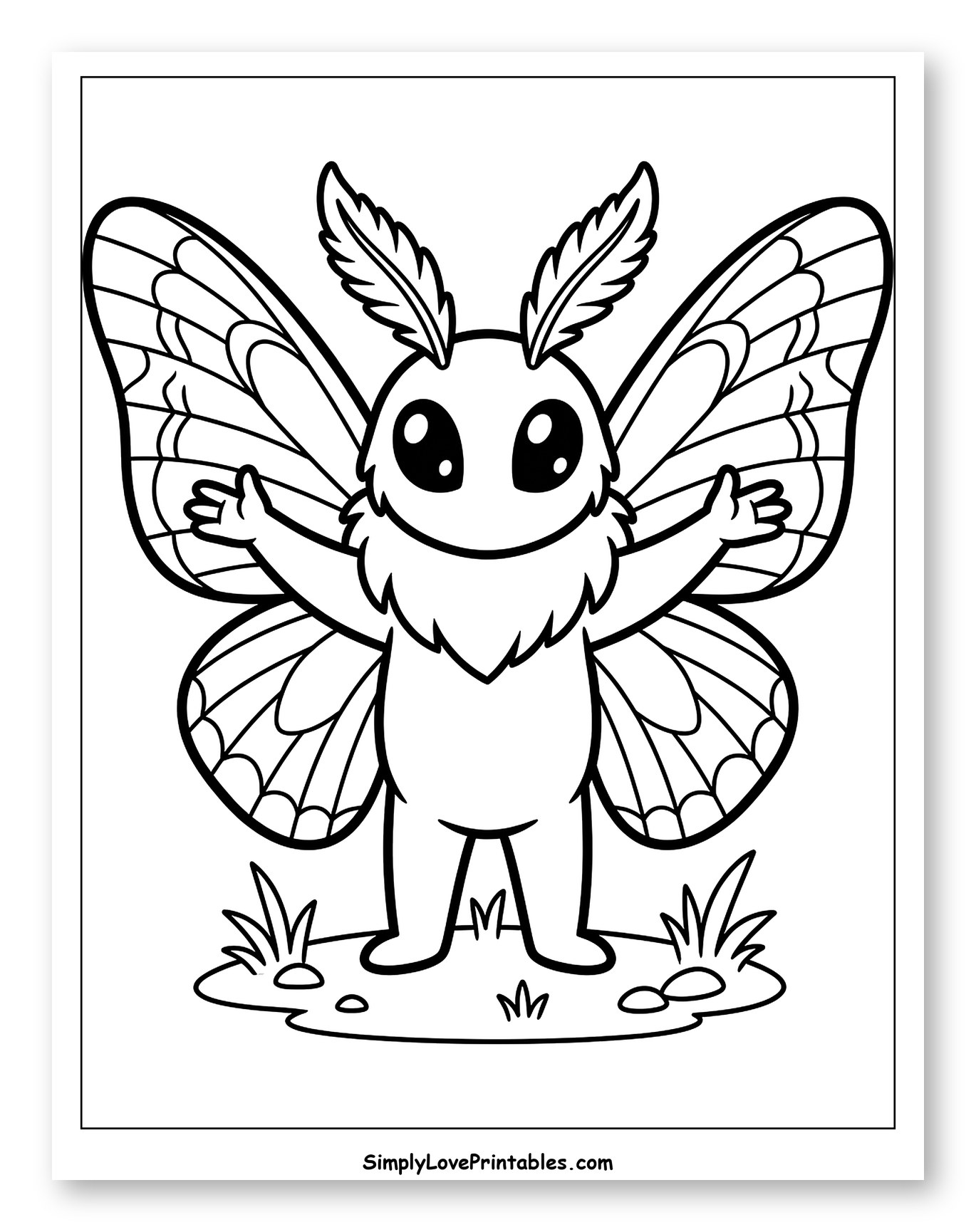 Friendly Fluffy Moth with Open Arms