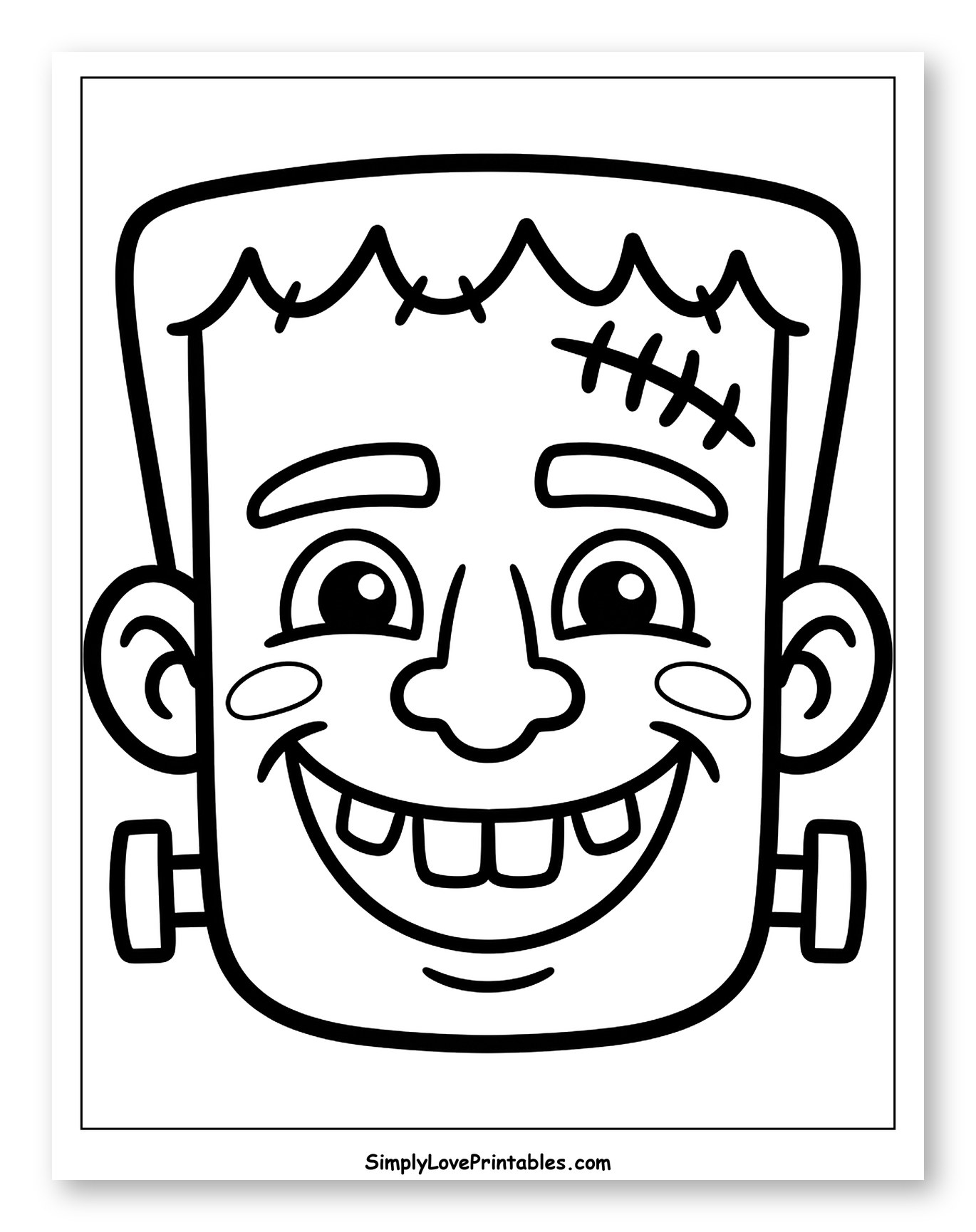 Friendly Frankenstein Monster Head Smiling