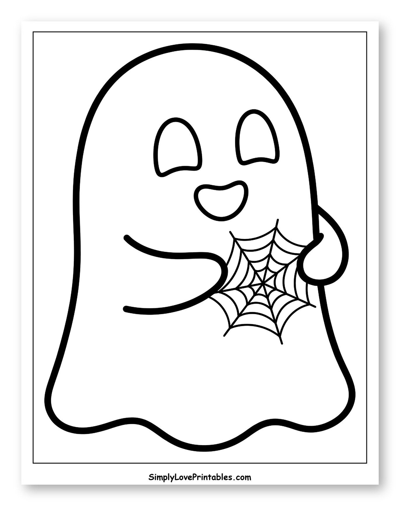 Friendly Ghost Holding a Spiderweb