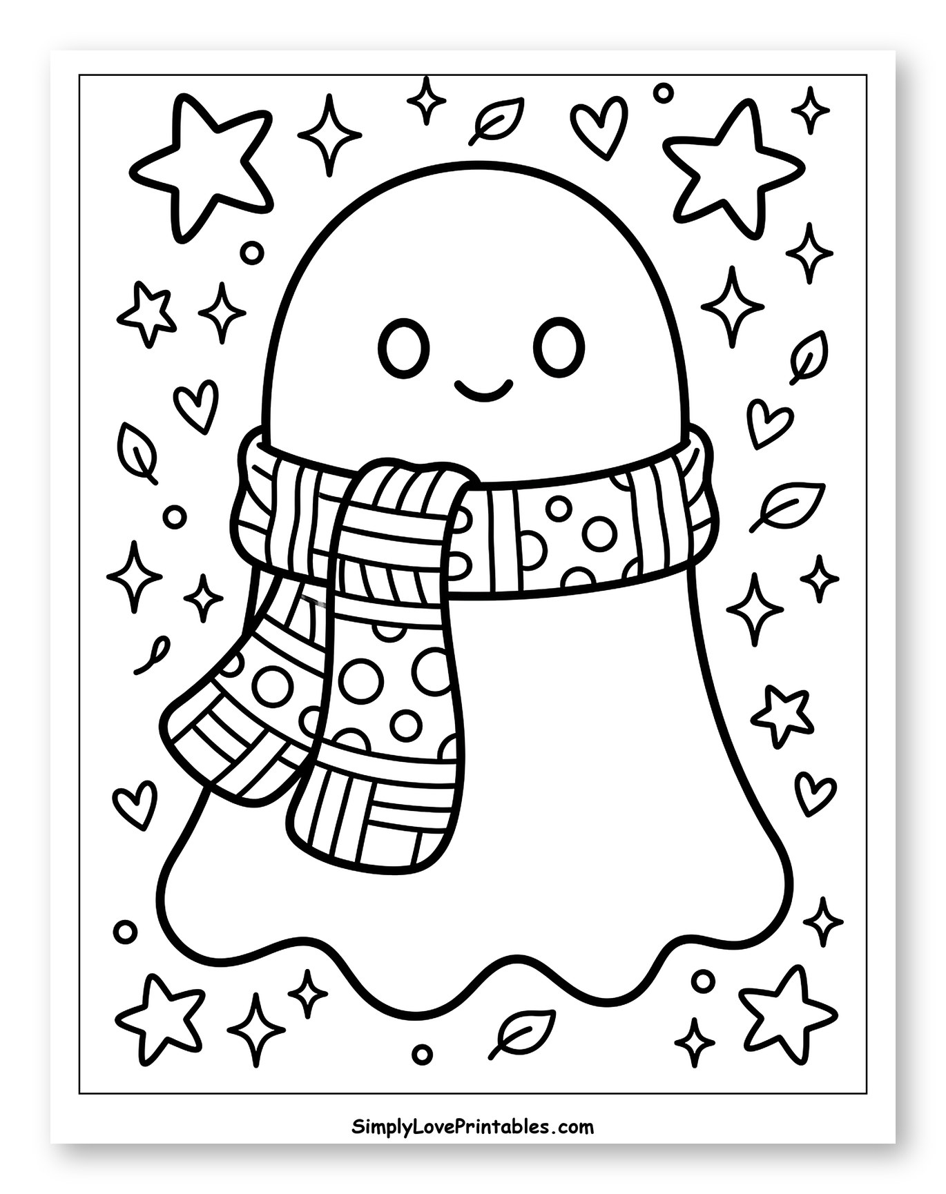 Friendly Ghost in a Striped Scarf