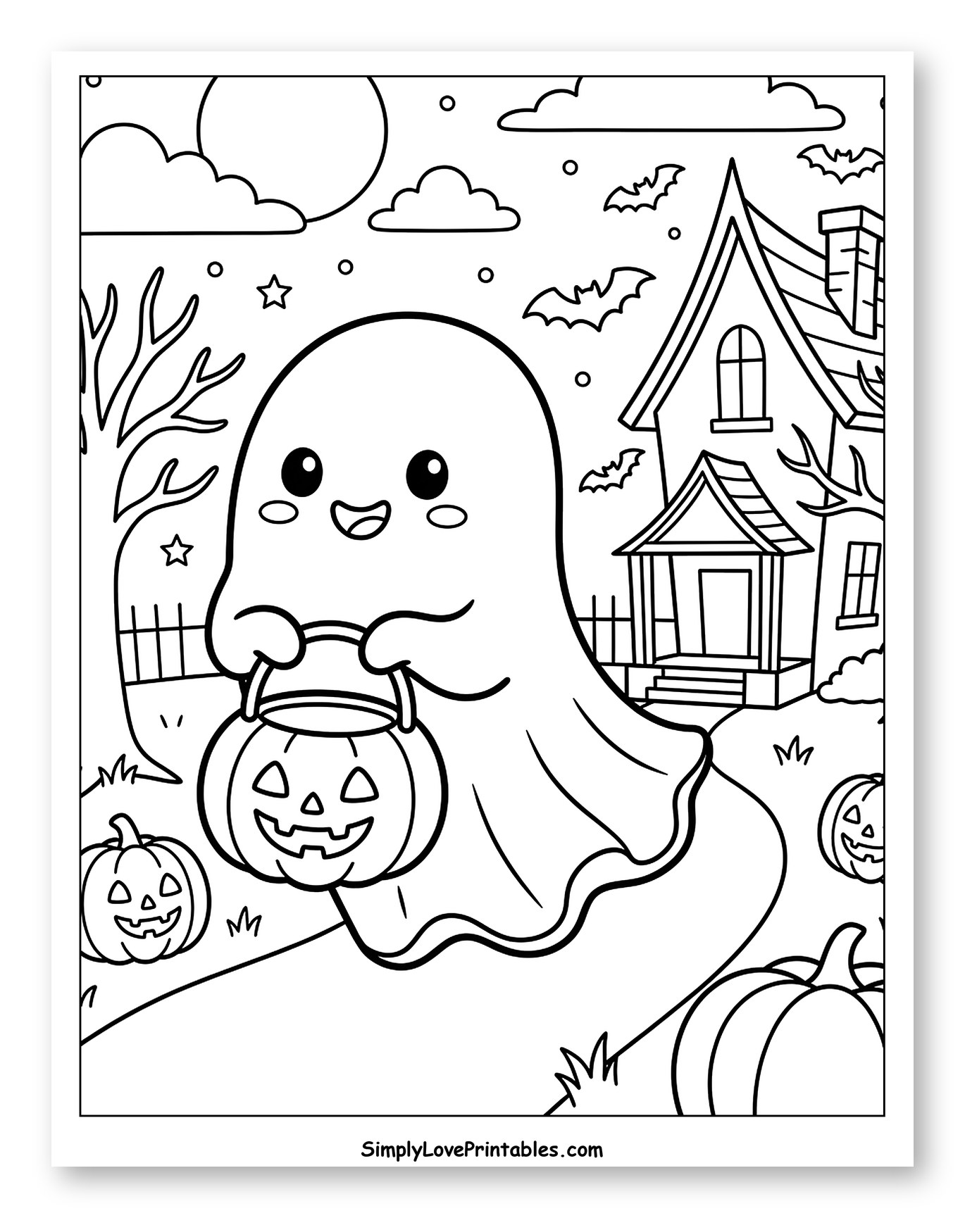 Friendly Ghost Trick-or-Treating at Halloween Night