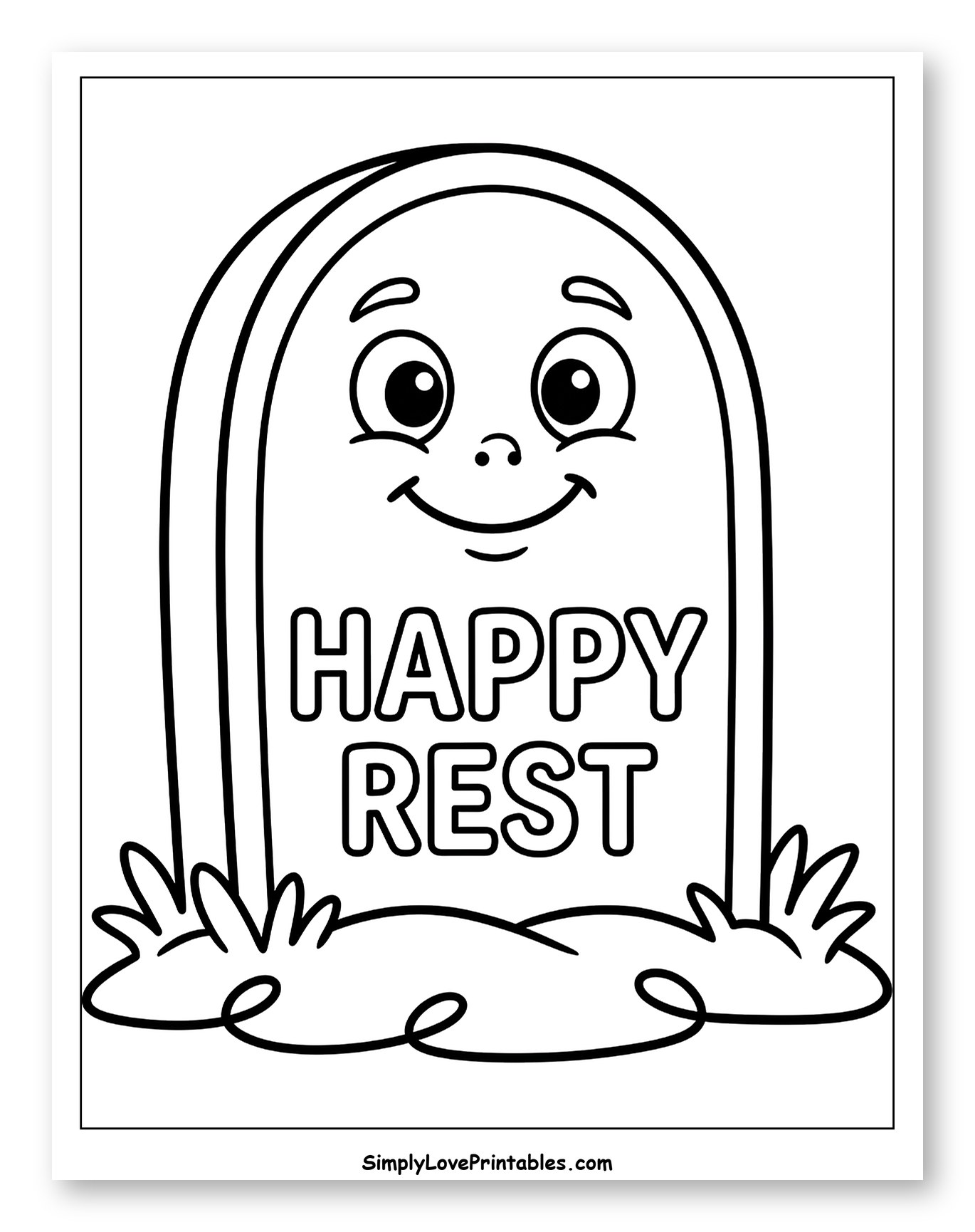 Friendly Gravestone with a Happy Face