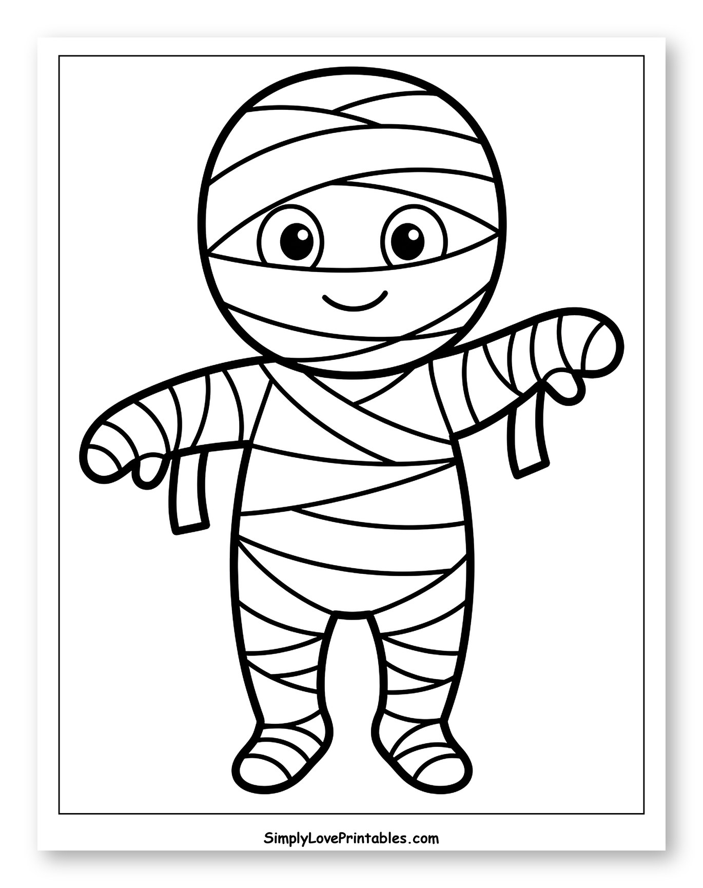 Friendly Halloween Mummy with Big Eyes