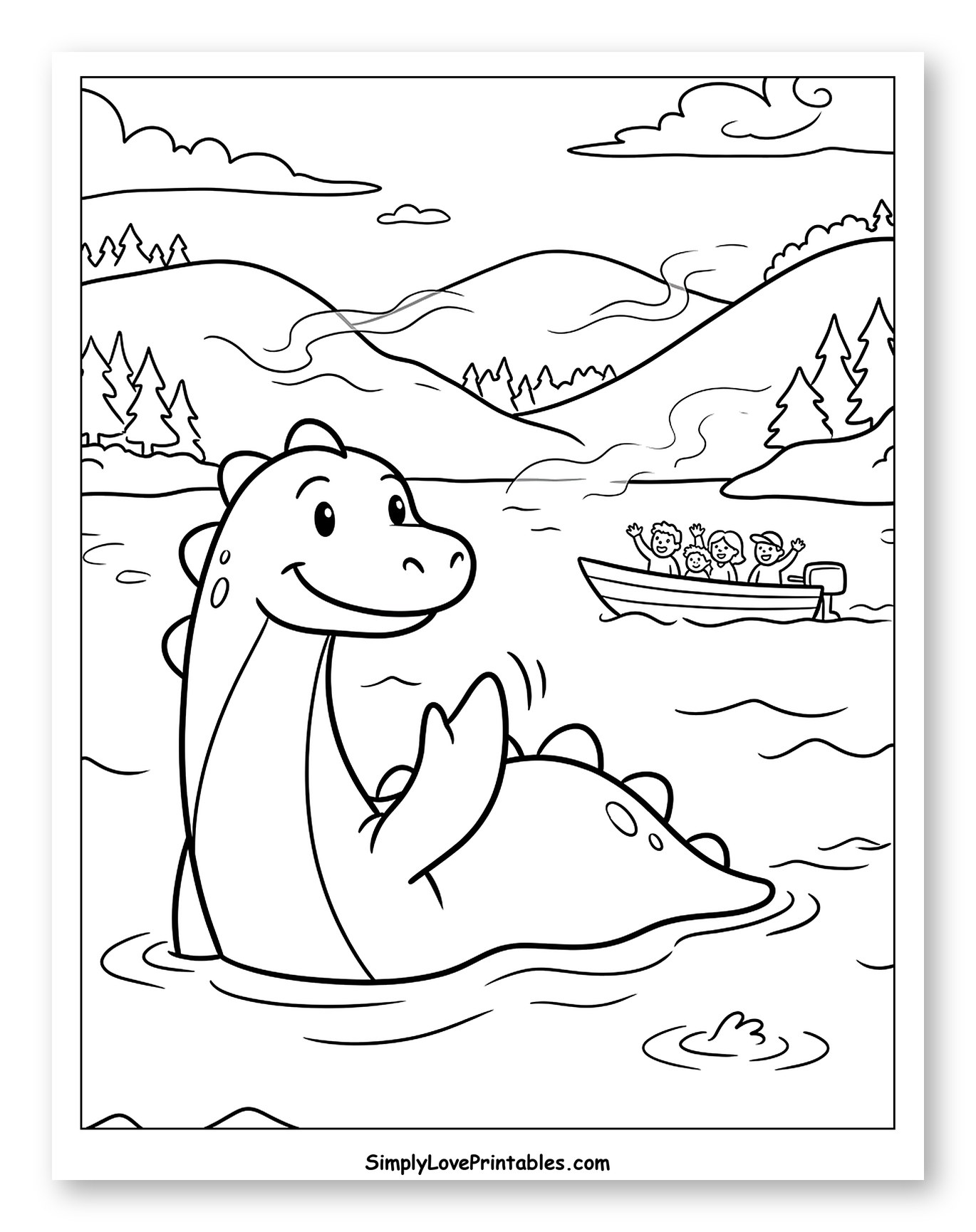 Friendly Loch Ness Monster Waves at Boaters