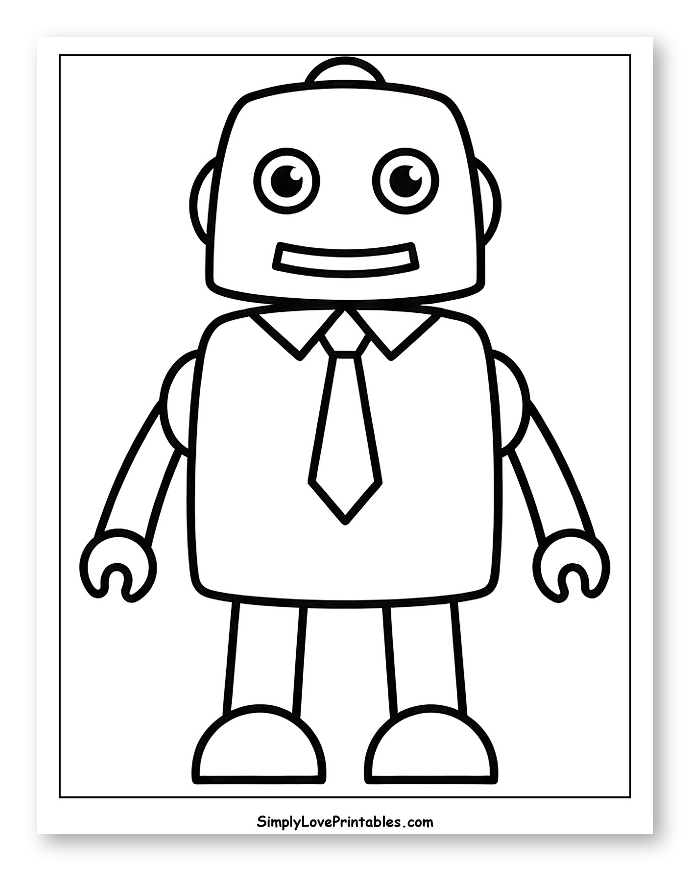 Friendly Robot Wearing a Tie
