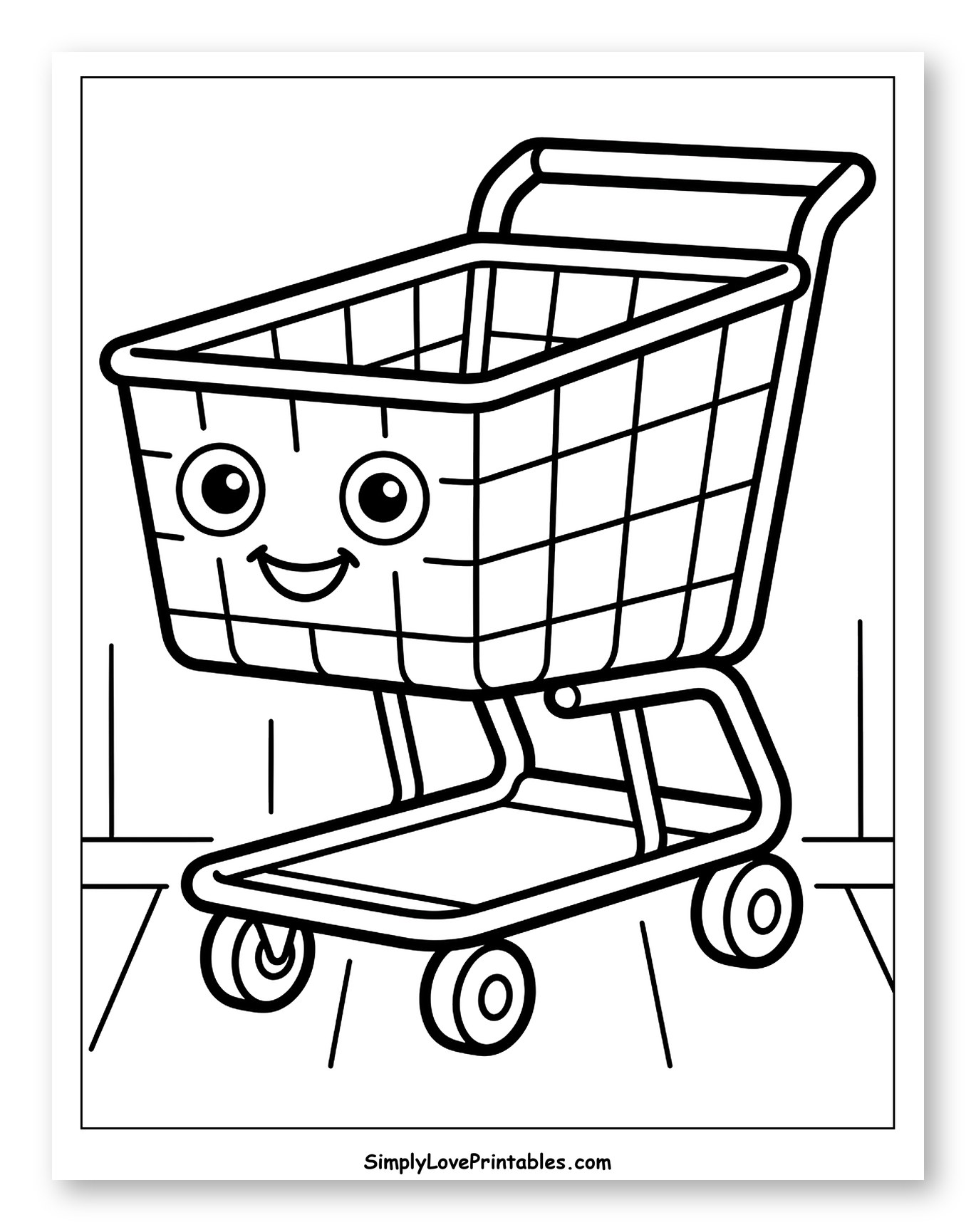 Friendly Smiling Shopping Cart