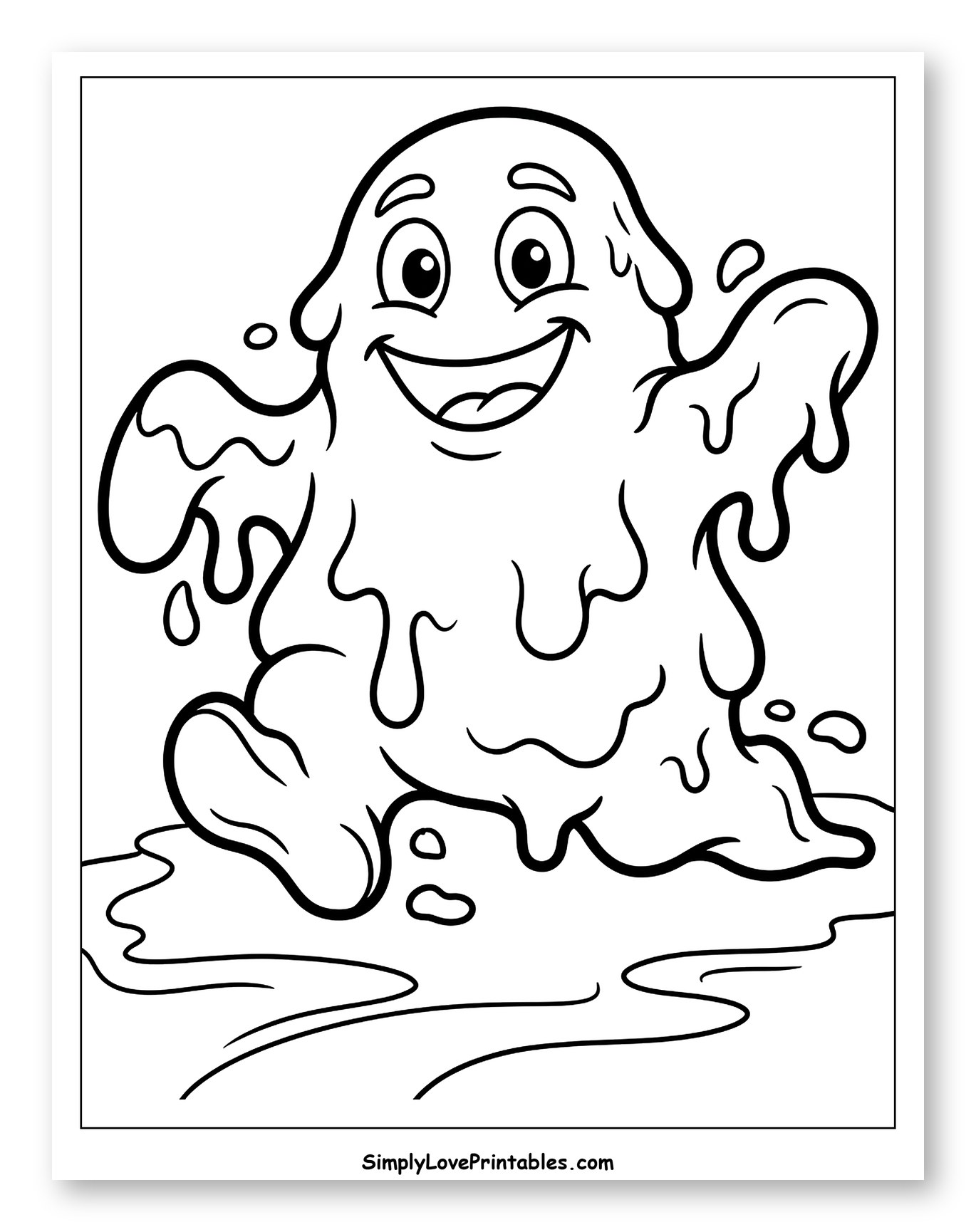 Friendly Smiling Slime Monster