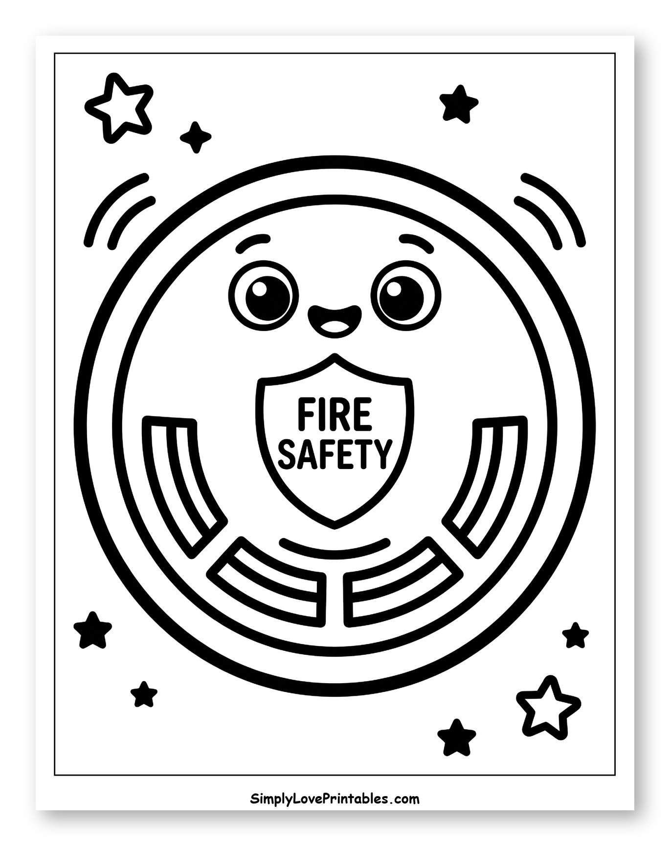 Friendly Smoke Detector with Fire Safety Shield