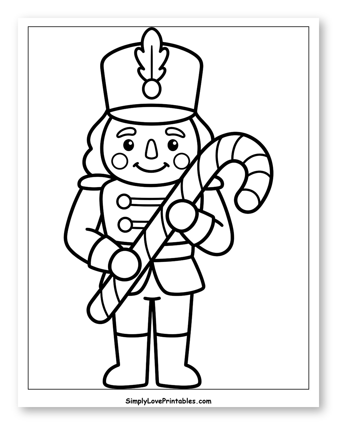 Friendly Toy Soldier Nutcracker with Candy Cane