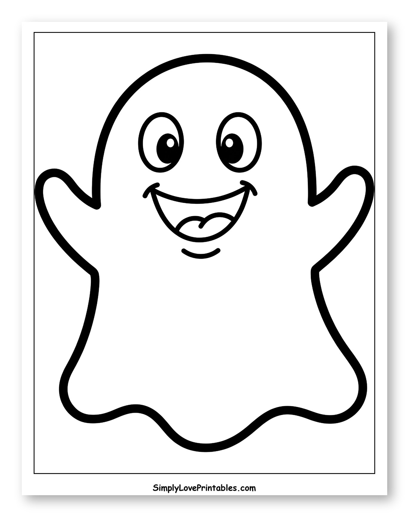 Friendly Waving Ghost Character
