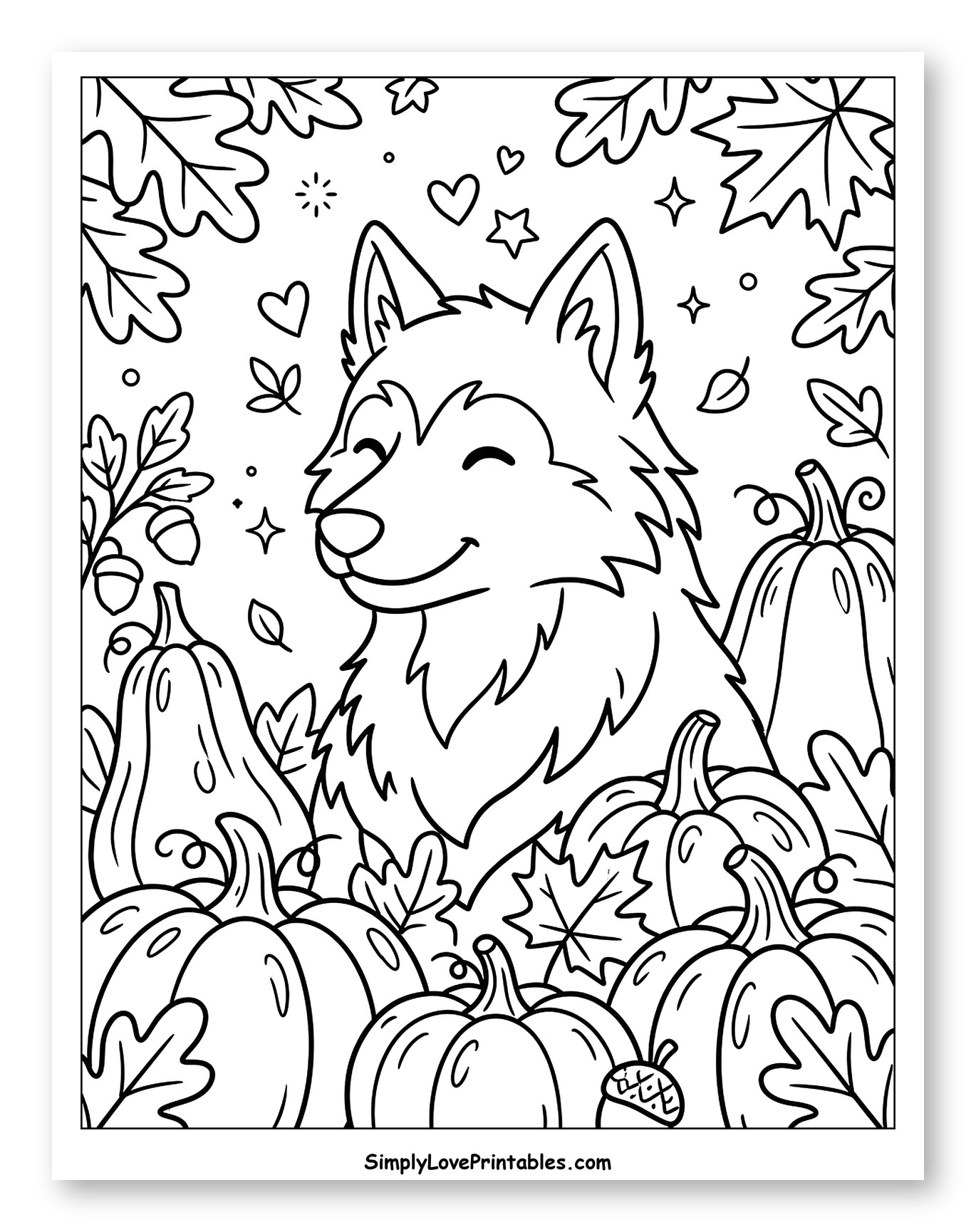 Friendly Werewolf in a Pumpkin Patch
