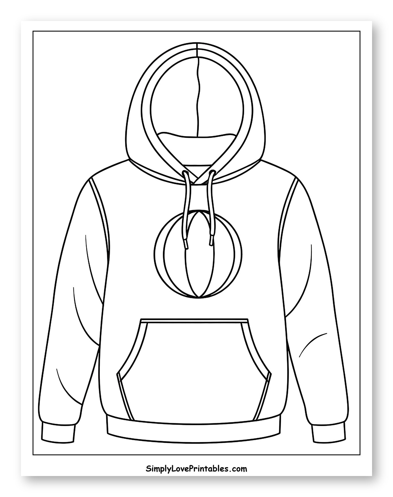 Front View of a Hoodie with a Logo