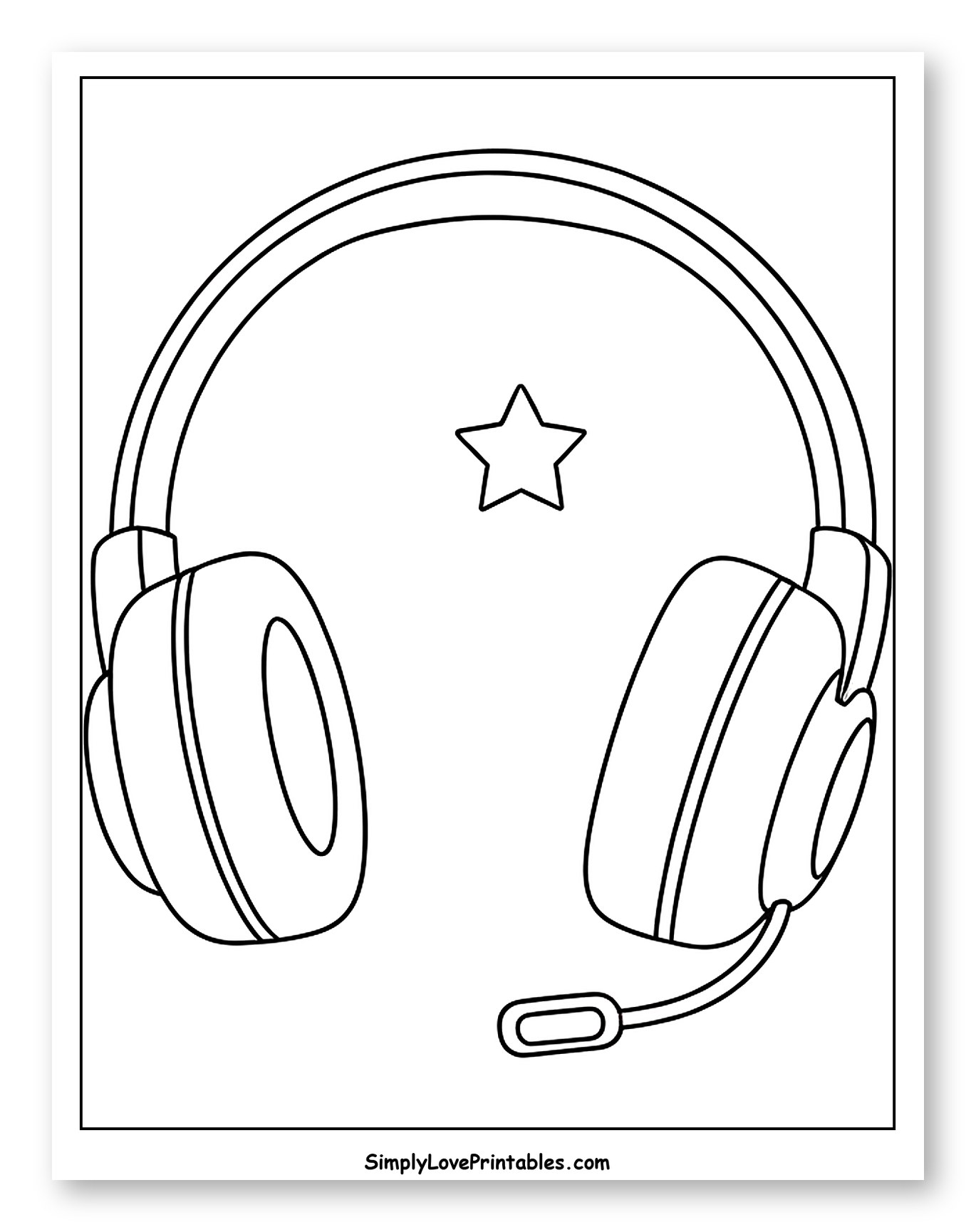 Gaming Headset with Star Outline