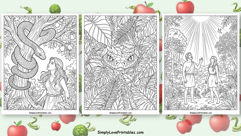 garden of eden coloring pages featured image