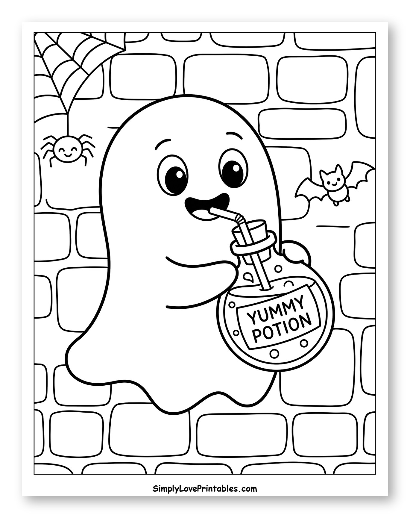 Ghost Sipping Bubbly Potion