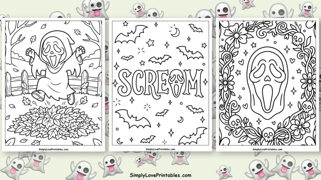 ghostface coloring pages featured image