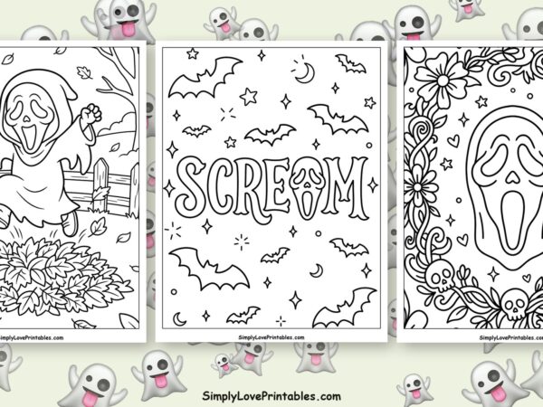 ghostface coloring pages featured image