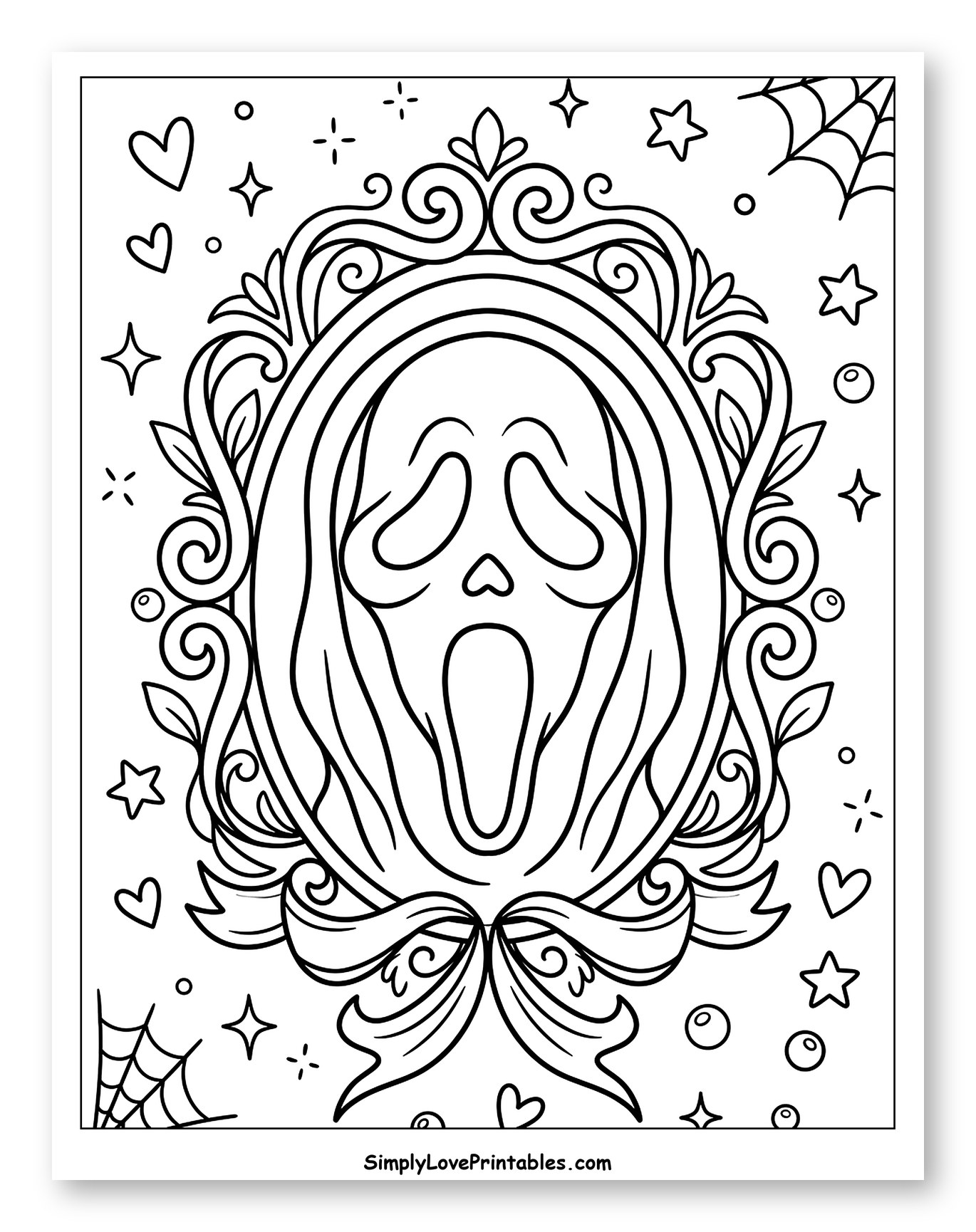 Ghostface Mask in Ornate Decorative Frame
