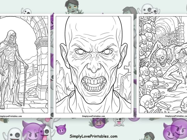 ghoul coloring pages featured image