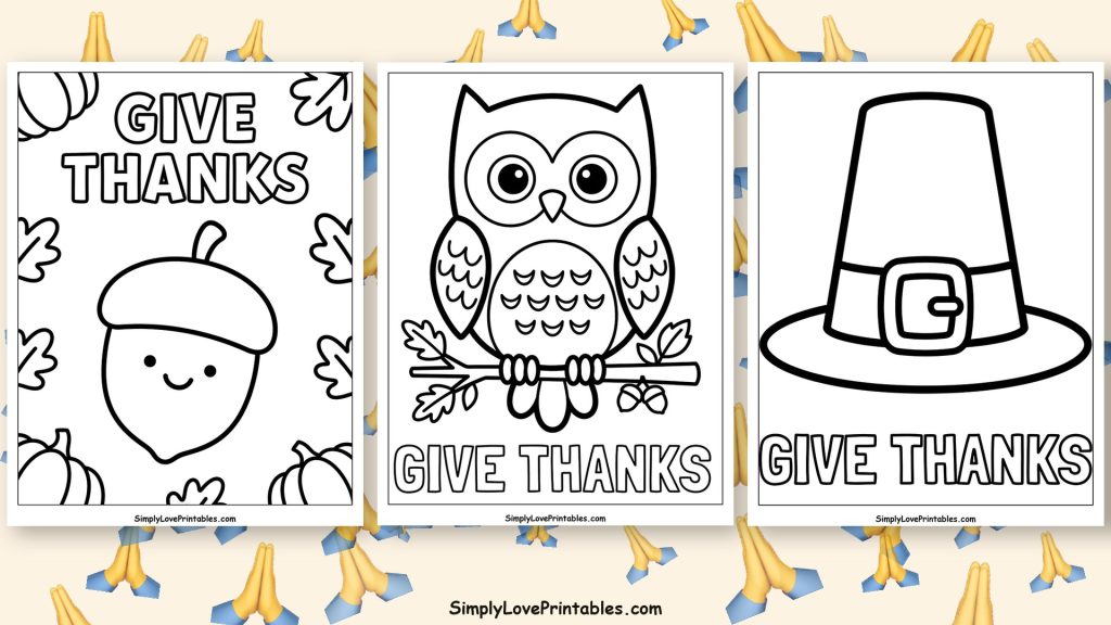 Give thanks coloring pages featured image
