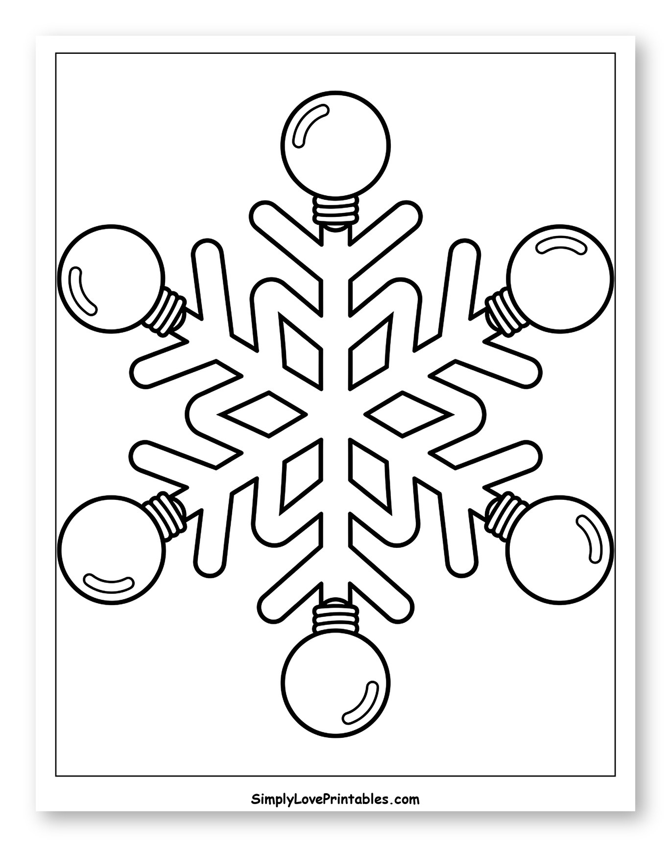 Glowing Snowflake with Christmas Light Bulbs