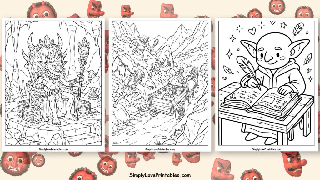 Goblin coloring pages featured image