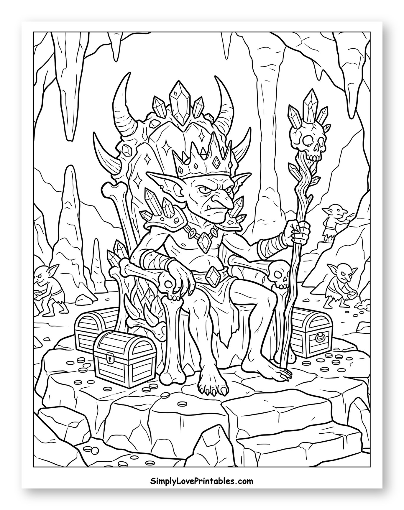 Goblin King on Throne in a Cave