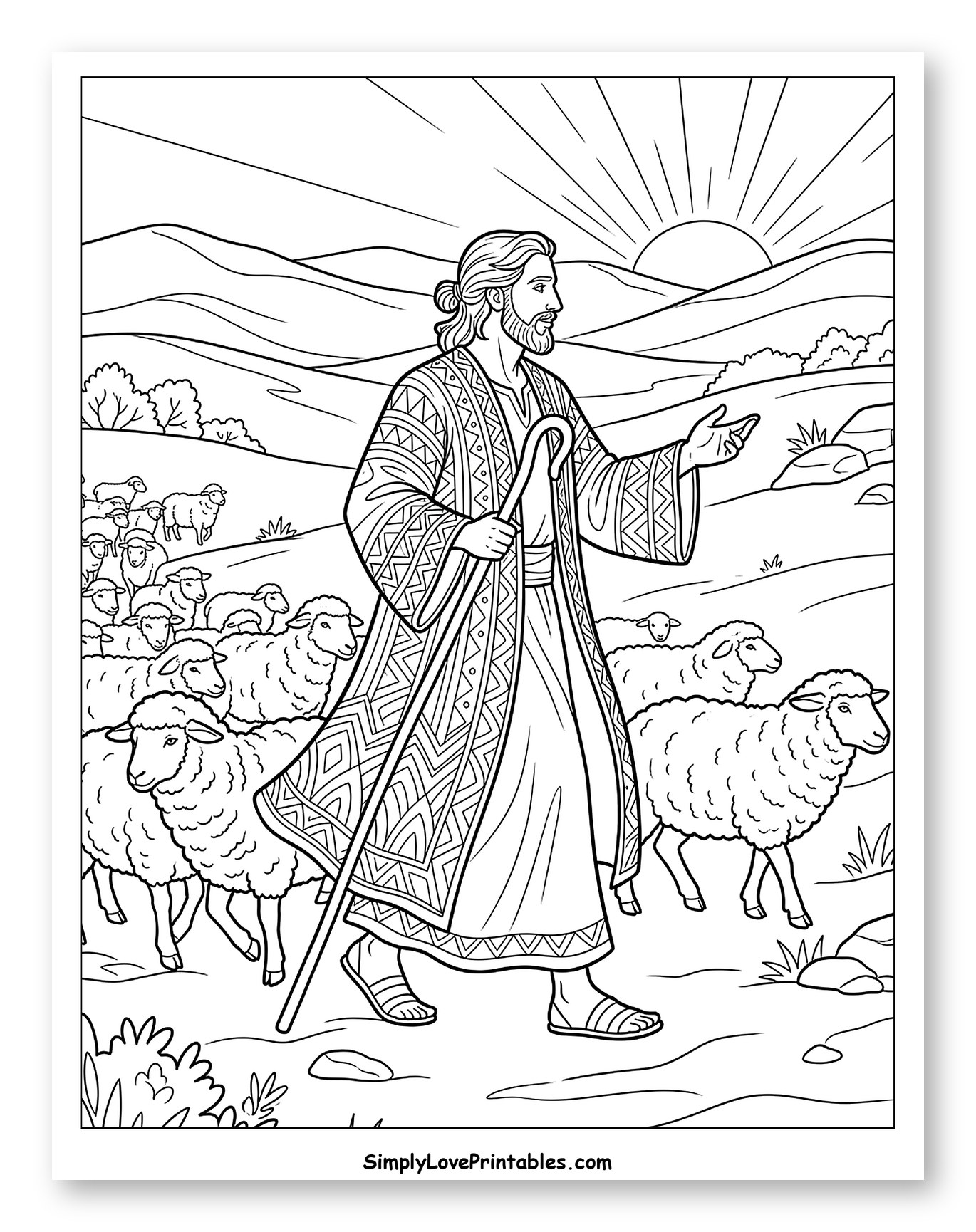 Good Shepherd Leading Sheep