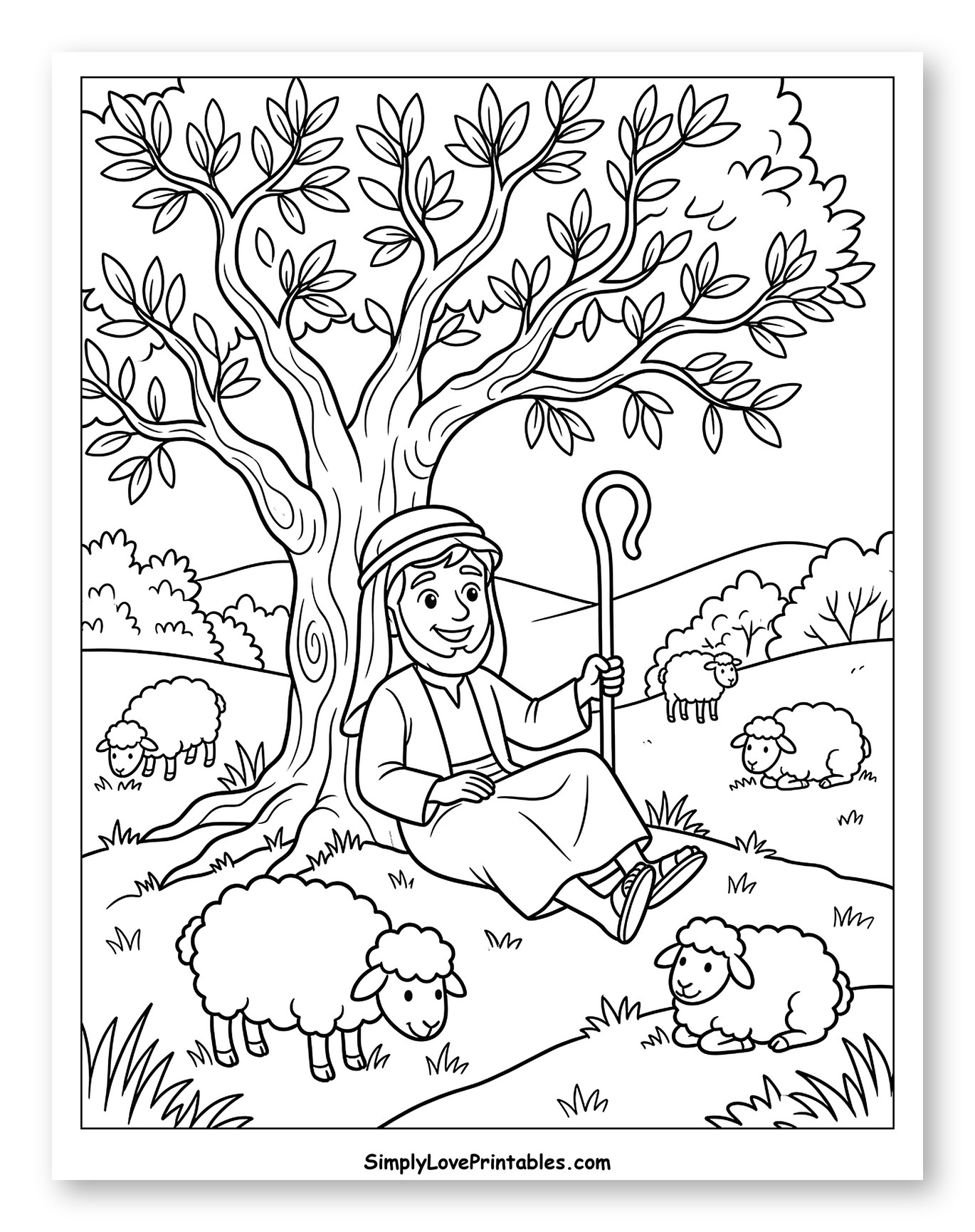 Good Shepherd Resting with His Flock
