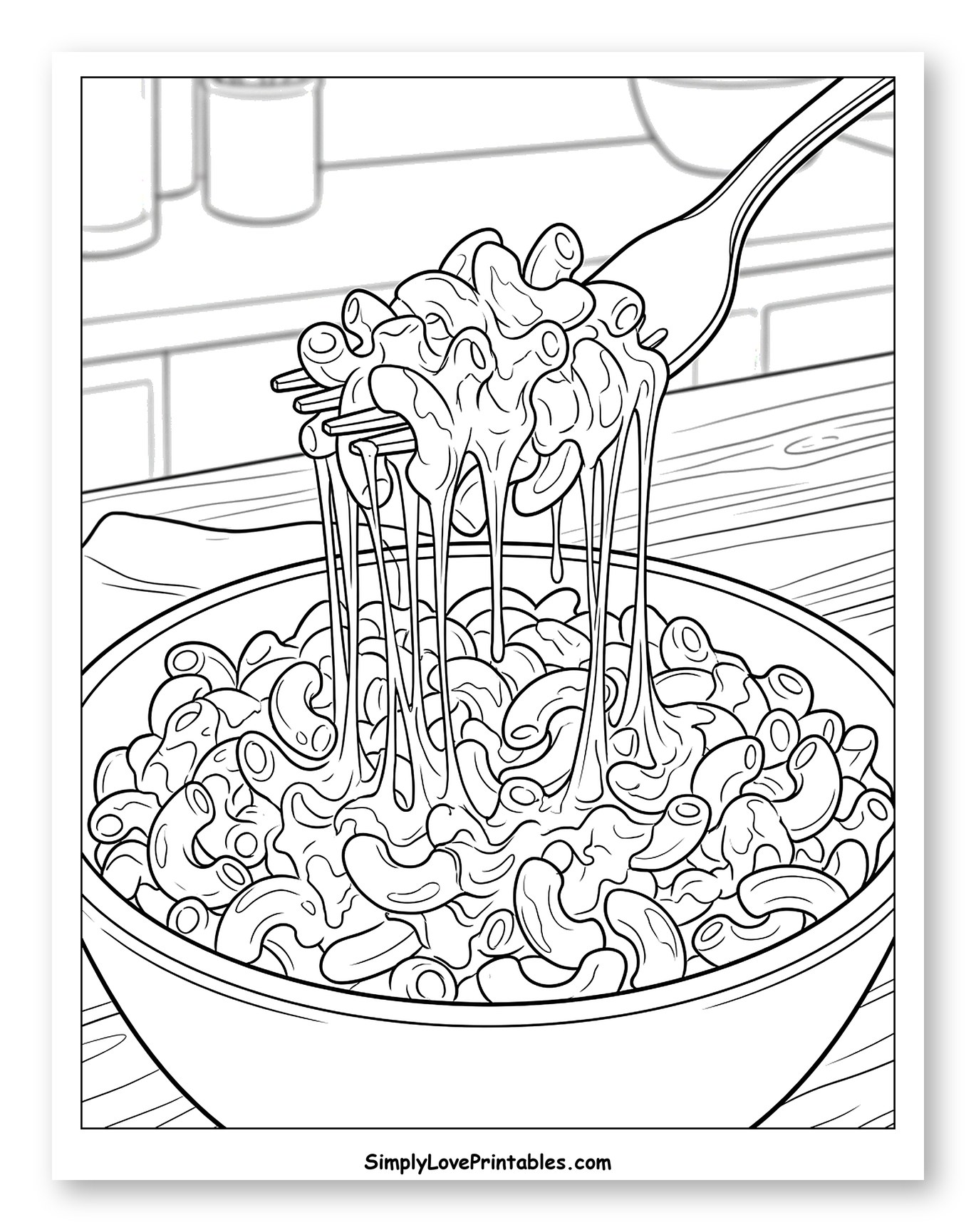 Gooey Mac and Cheese on a Fork