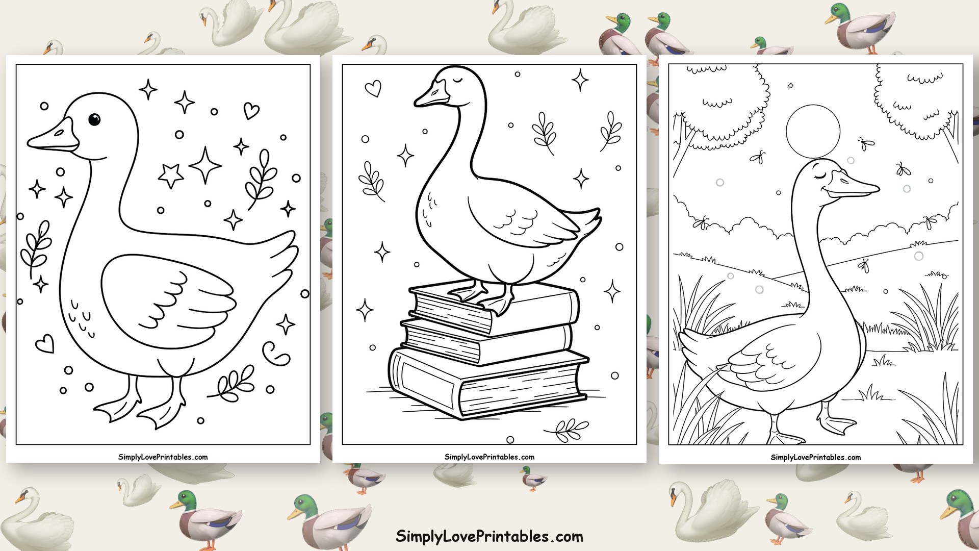 54 Goose Coloring Pages (Free PDF Printables)