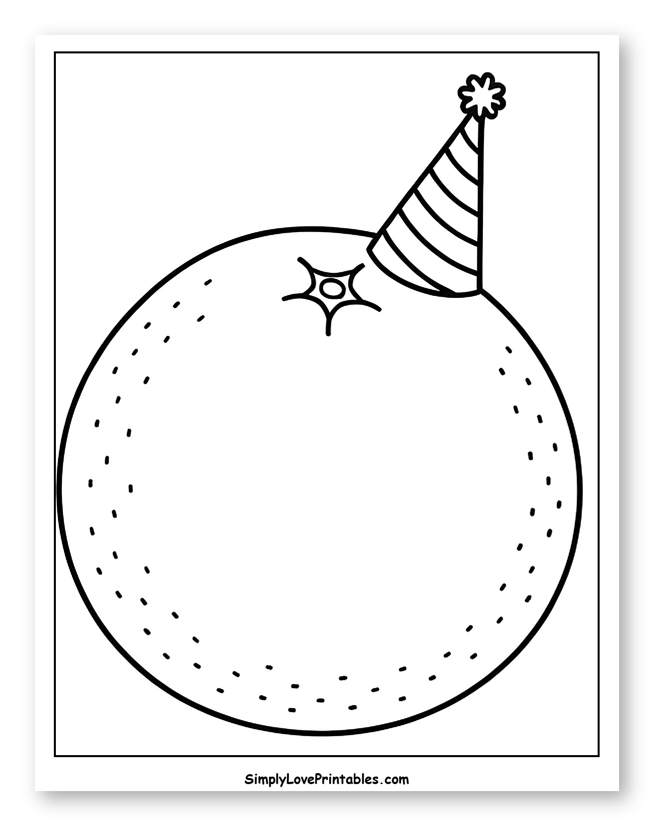 Grapefruit Wearing a Party Hat