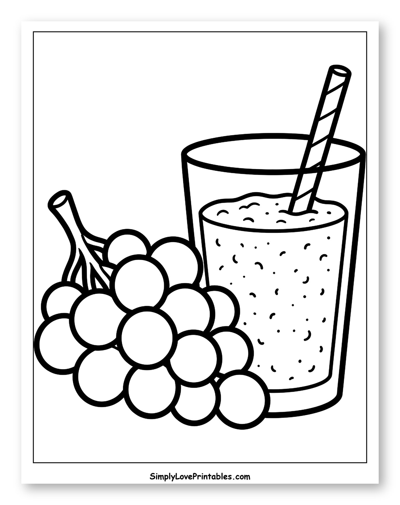 Grapes and Grape Smoothie Drink