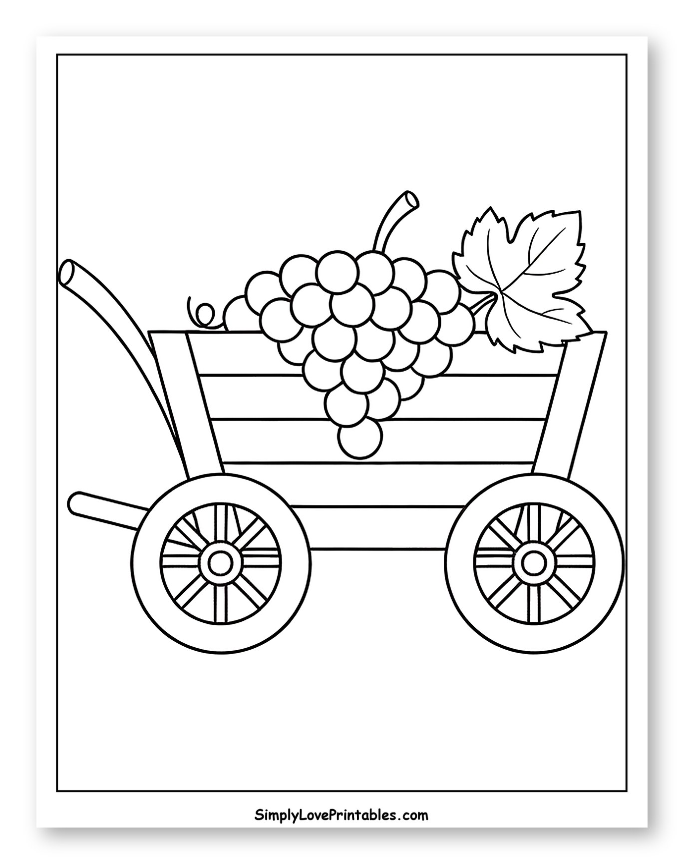 Grapes in a Wooden Cart