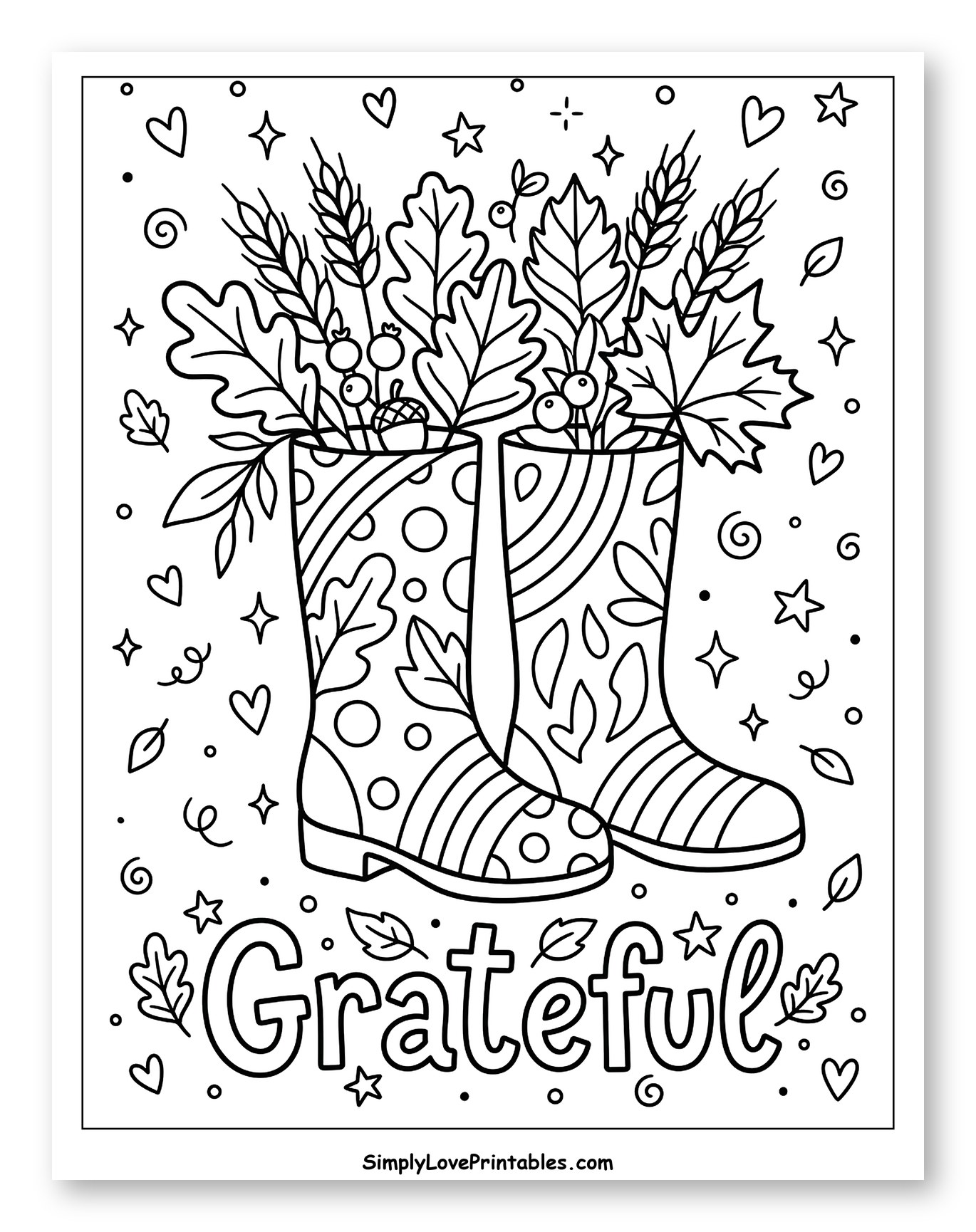 Grateful Autumn Boots with Fall Foliage