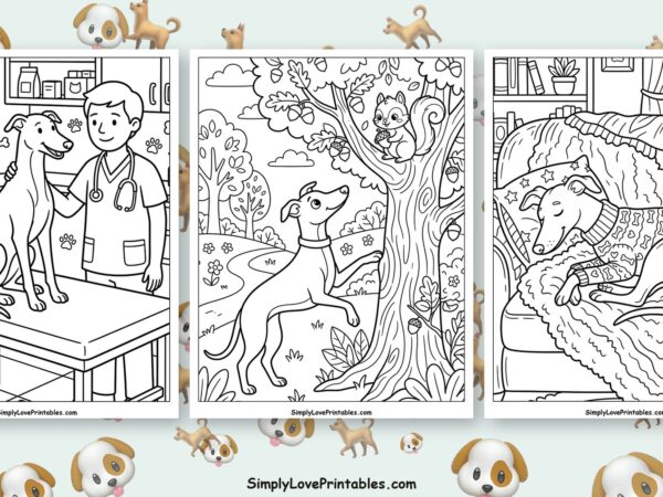 greyhound coloring pages featured image
