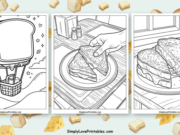Grilled cheese coloring pages featured image