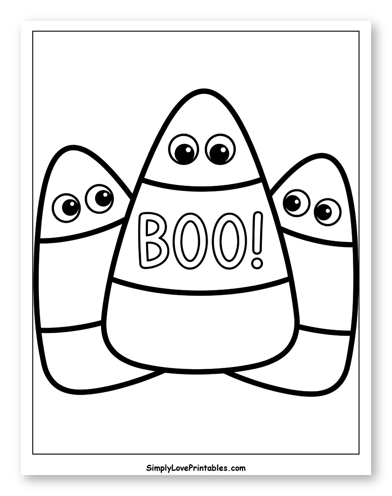 Halloween Candy Corn Trio with BOO