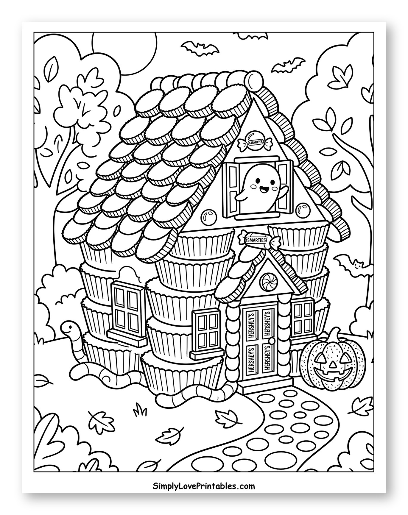Halloween Candy House with Friendly Ghost