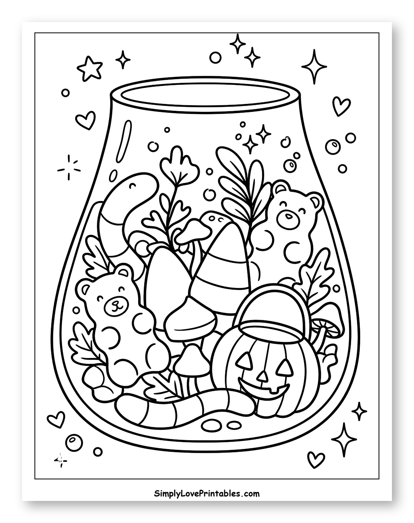 Halloween Candy Terrarium with Gummy Bears