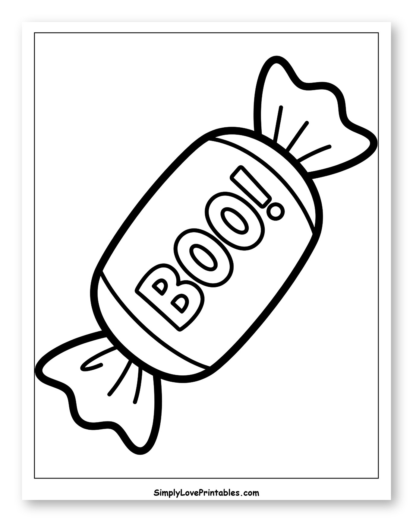 Halloween Candy with 'BOO!' Label