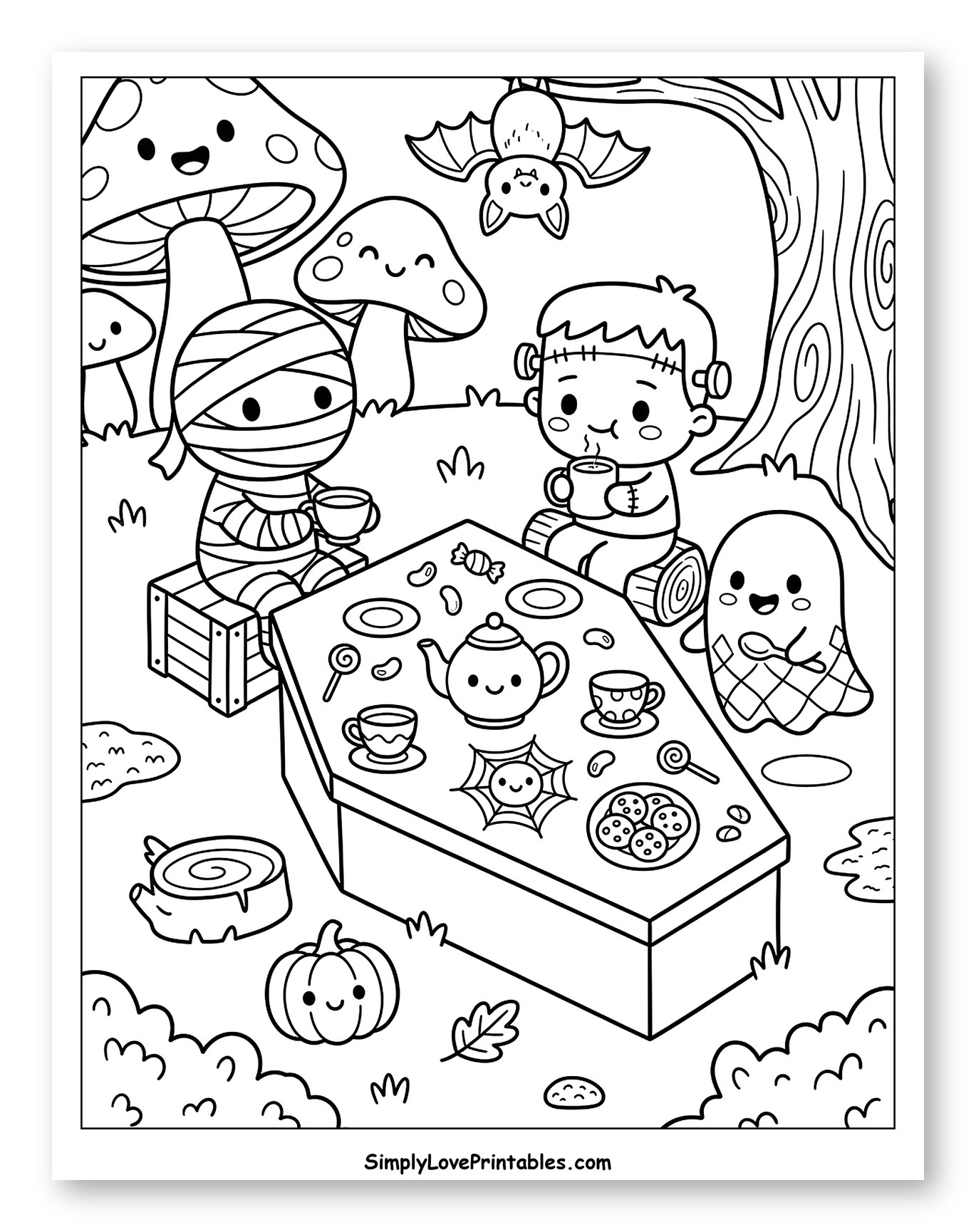Halloween Coffin Tea Party